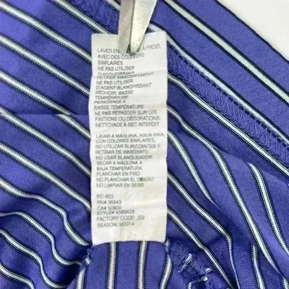 Izod Golf Mens Short‎ Sleeve Striped Polo Shirt. Sz Large & Purple - Picture 5 of 8
